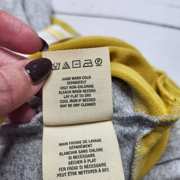 Anthropologie Ella Mara Super Soft Hacci Midi Tank Dress Gray Yellow Cream Small - Picture 8 of 8